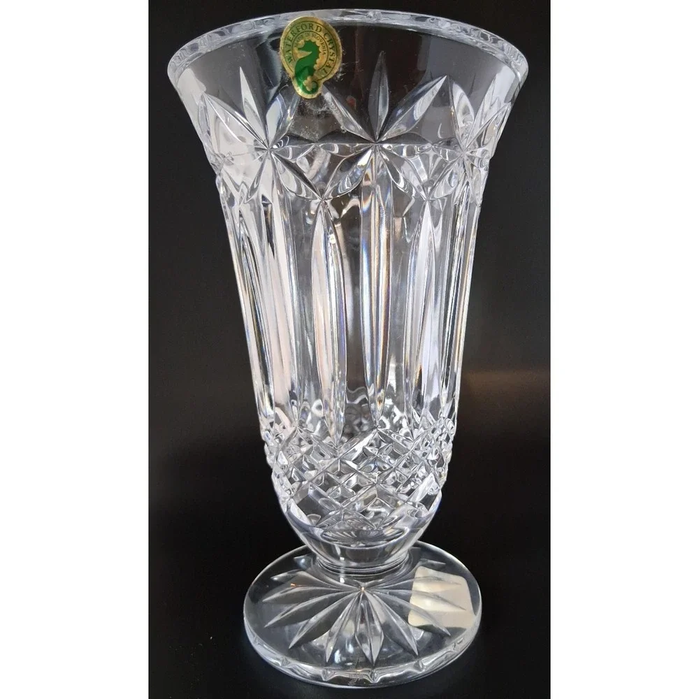 Vase with Pedestal Waterford Week Balmoral Lead Crystal 8.5